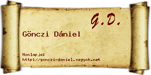 Gönczi Dániel névjegykártya